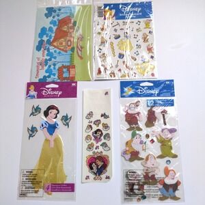 Vtg Disney Snow White Stickers Lot Sandylion Prismatic EK Success Dimensional‎